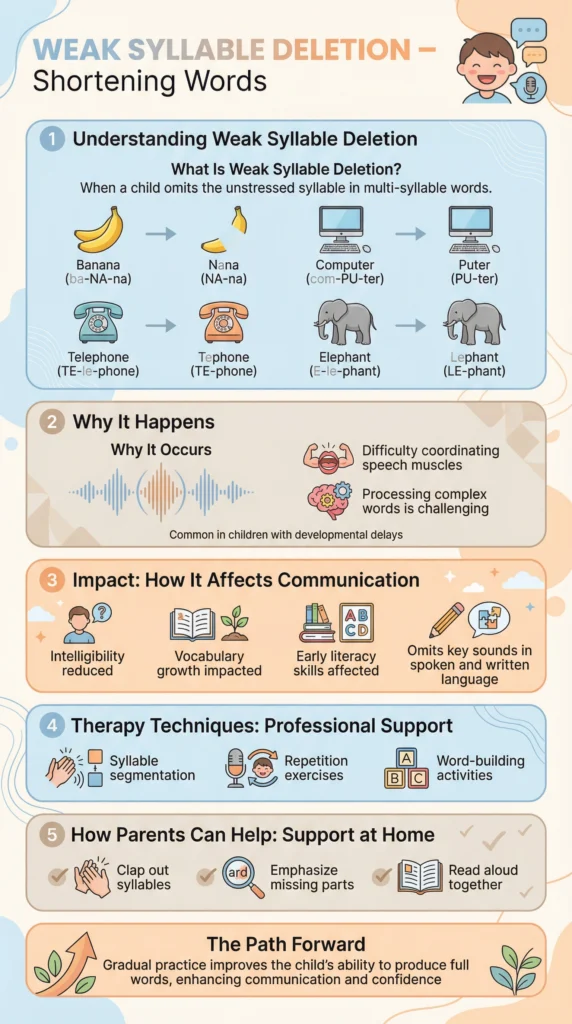 What Is Weak Syllable Deletion in Children and Why It Causes Shortened Word Speech Patterns
